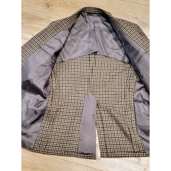 Brooks Brothers Plaid Blazer Brown Check Sportcoat Men's Sz 46 Long Brown - Picture 7 of 13